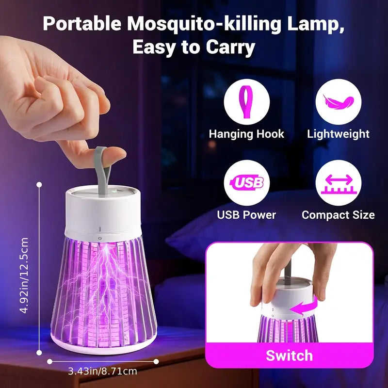 Lámpara Mata Moscas y Mosquitos UV Ultra Silenciosa | Atrapador de Insectos para el Hogar