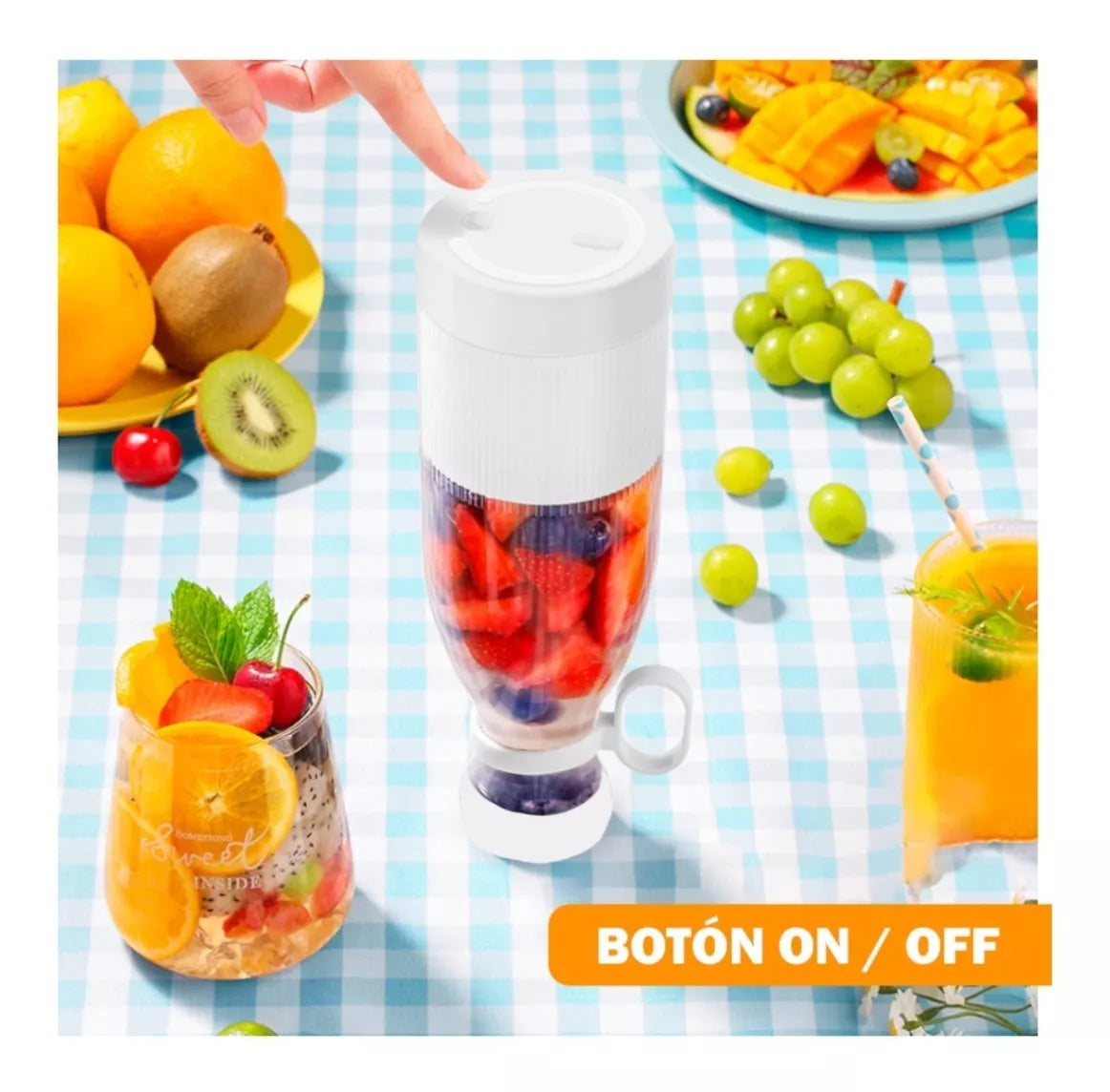 Licuadora Portátil Recargable USB Fresh Juice | Vasos & Batidos en Segundos