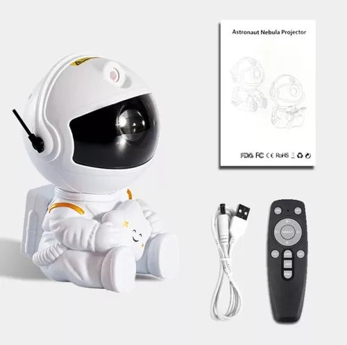 🌌 Proyector Astronauta Mágico de Galaxias | Luz Nocturna LED 360° para Niños y Hogar ✨