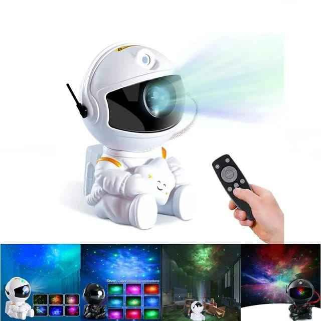🌌 Proyector Astronauta Mágico de Galaxias | Luz Nocturna LED 360° para Niños y Hogar ✨
