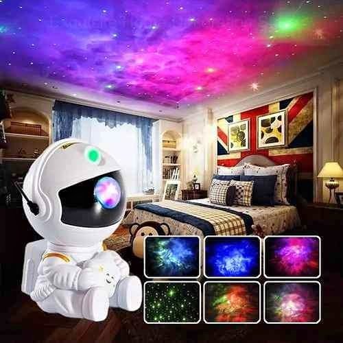 🌌 Proyector Astronauta Mágico de Galaxias | Luz Nocturna LED 360° para Niños y Hogar ✨