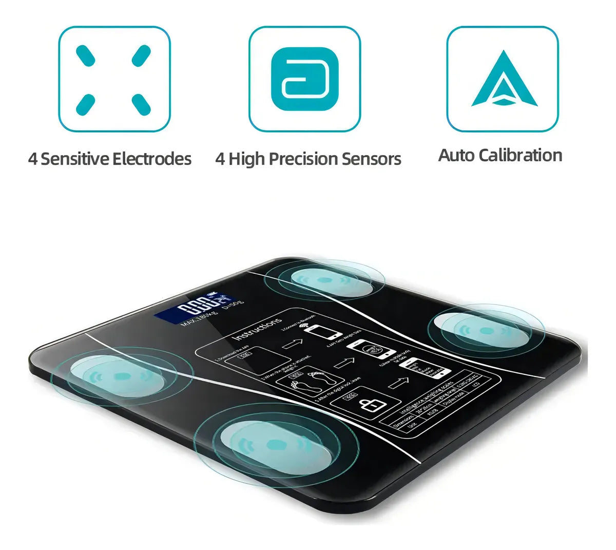 Báscula Digital Inteligente Bluetooth® + App de Monitoreo Corporal