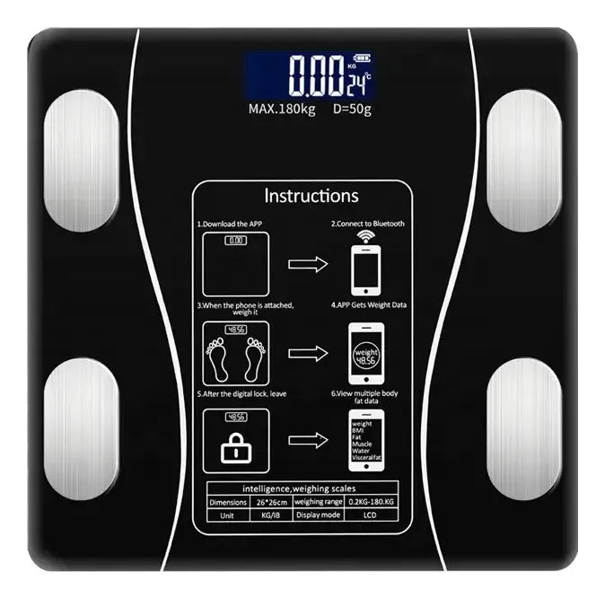 Báscula Digital Inteligente Bluetooth® + App de Monitoreo Corporal