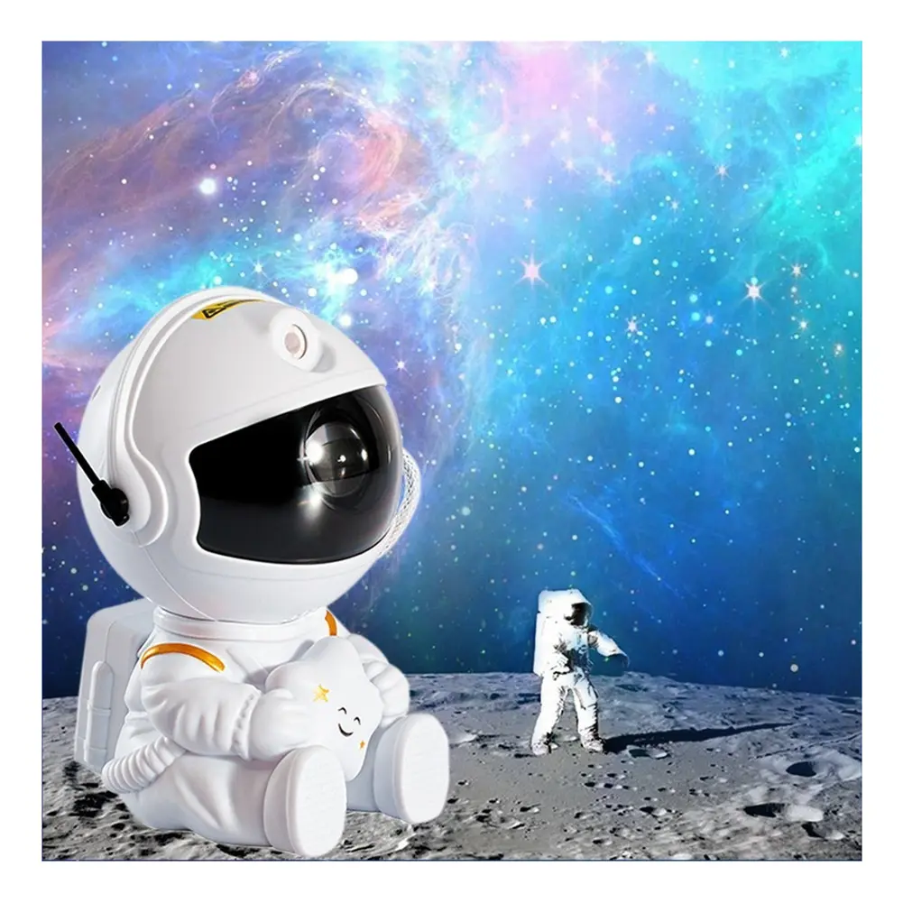 🌌 Proyector Astronauta Mágico de Galaxias | Luz Nocturna LED 360° para Niños y Hogar ✨