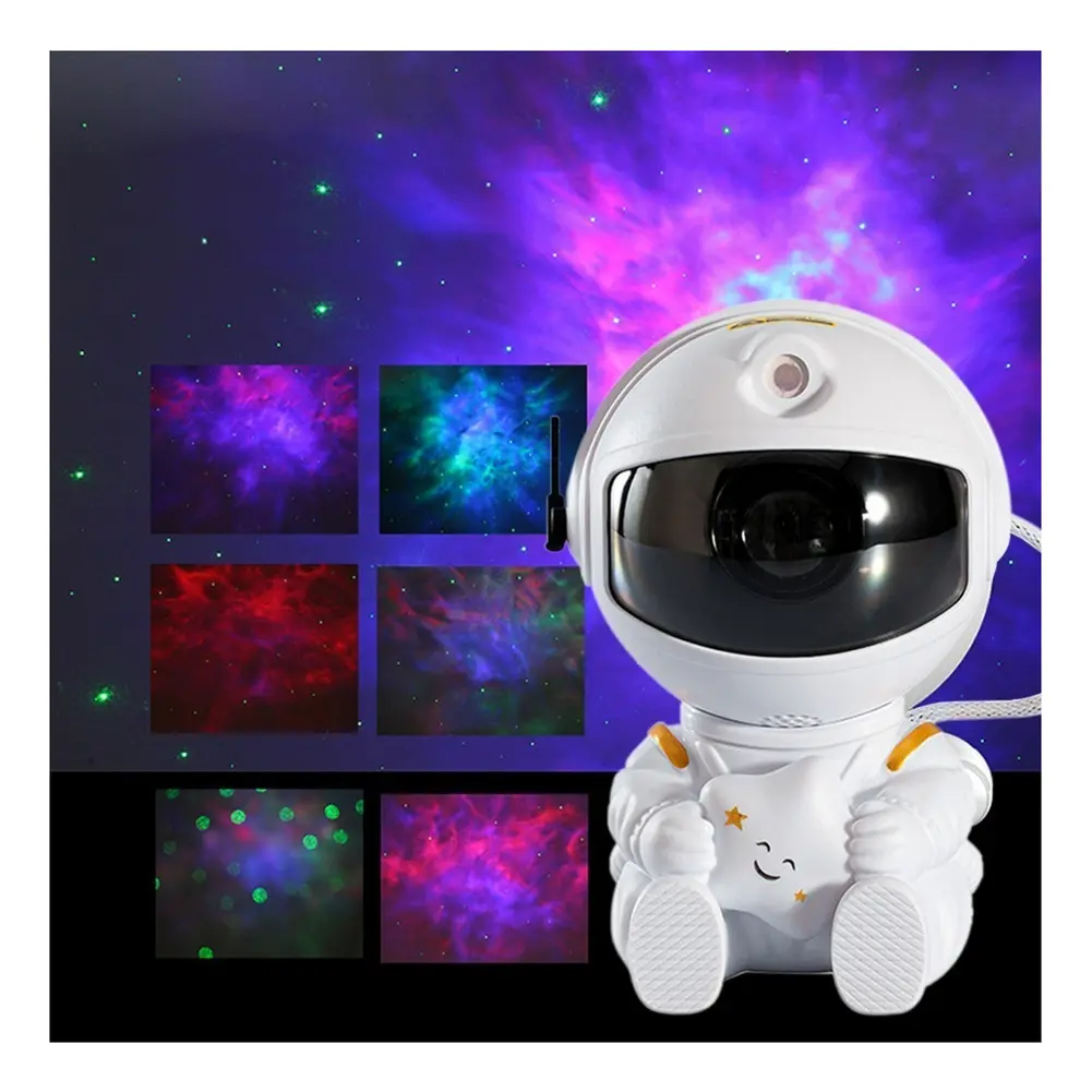 🌌 Proyector Astronauta Mágico de Galaxias | Luz Nocturna LED 360° para Niños y Hogar ✨