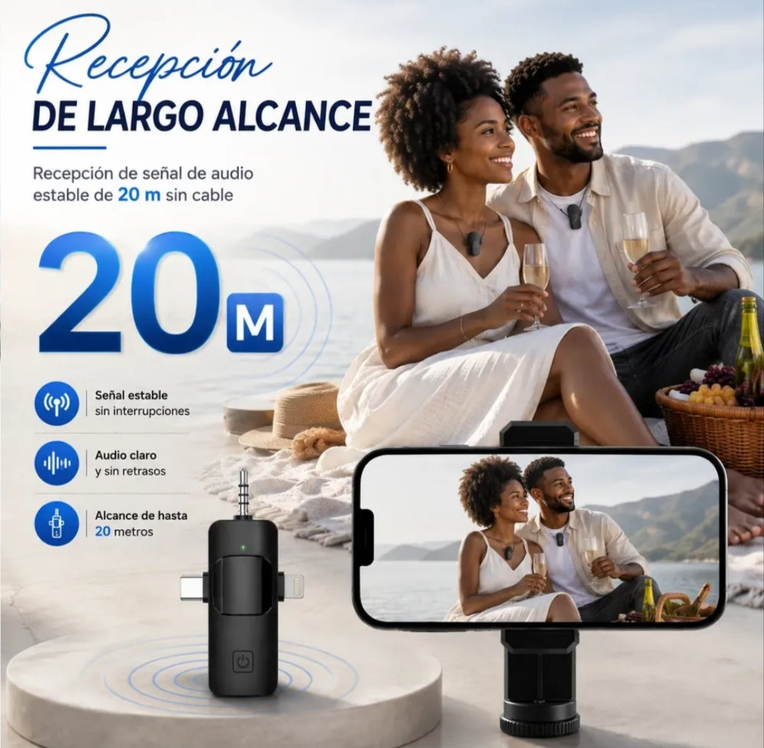 Kit de Micrófonos Inalámbricos Dúo F11-2 Pro | Audio HiFi DSP y Reducción de Ruido para Creadores, Celulares y Cámaras