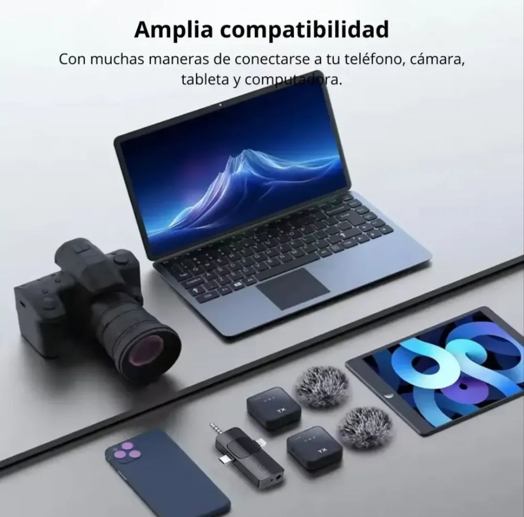 Kit de Micrófonos Inalámbricos Dúo F11-2 Pro | Audio HiFi DSP y Reducción de Ruido para Creadores, Celulares y Cámaras