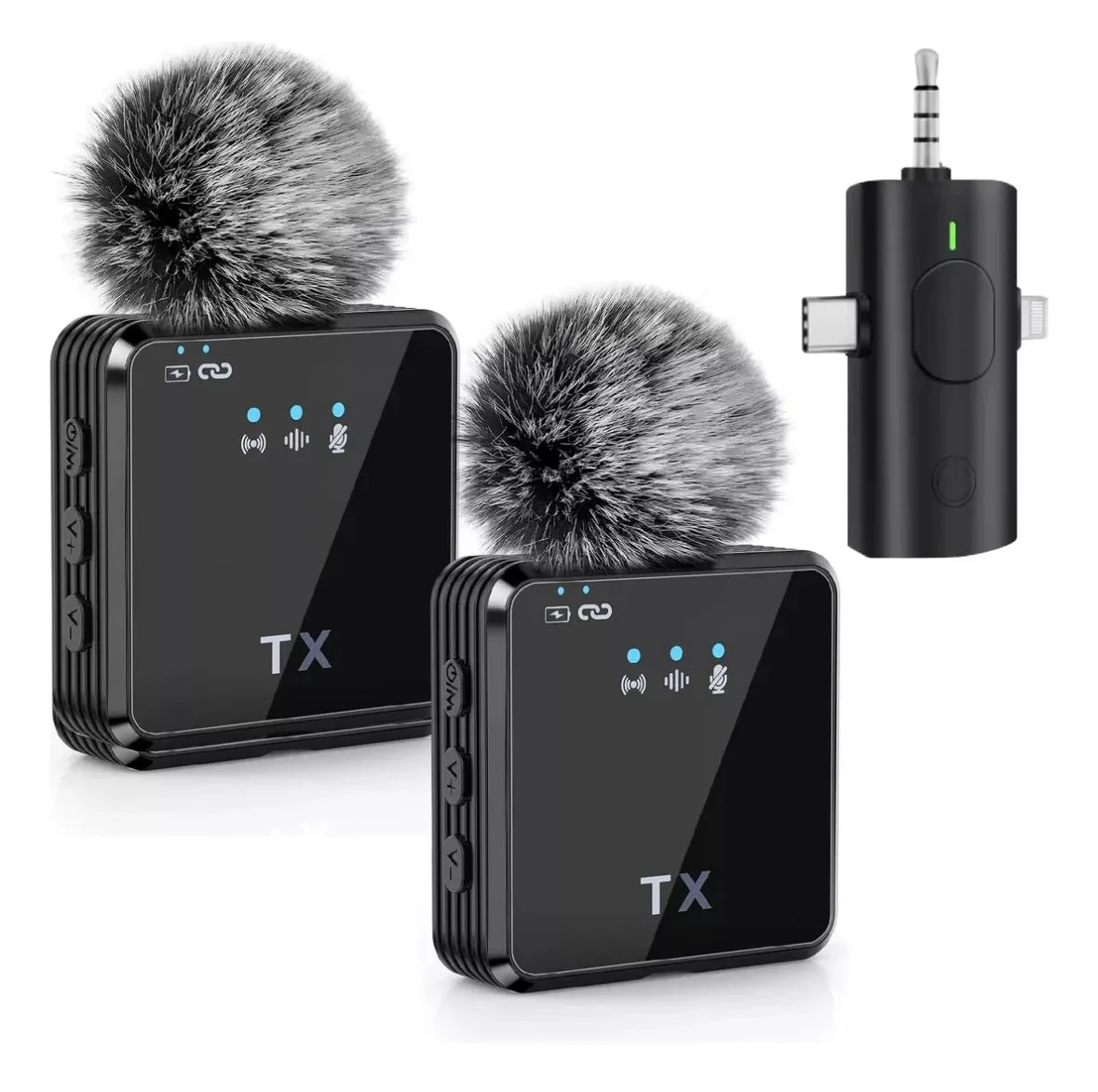 Kit de Micrófonos Inalámbricos Dúo F11-2 Pro | Audio HiFi DSP y Reducción de Ruido para Creadores, Celulares y Cámaras