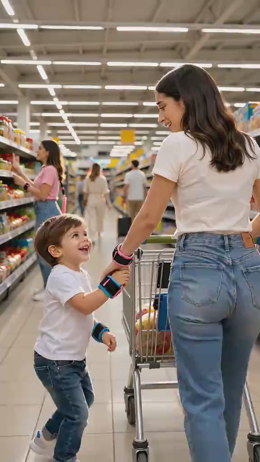 Manilla Antipérdida de Seguridad Acolchada para Niños | Cable de Acero 360°